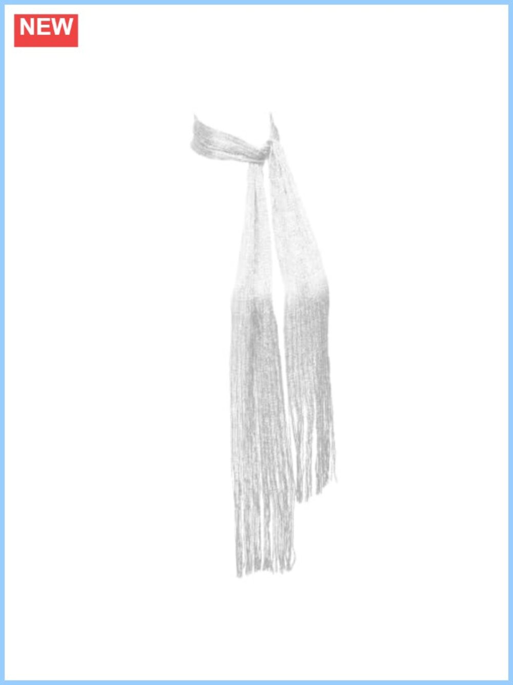 Skinny Glitter Scarf Thin Long Shimmer Fringe Fashion Party Accessory